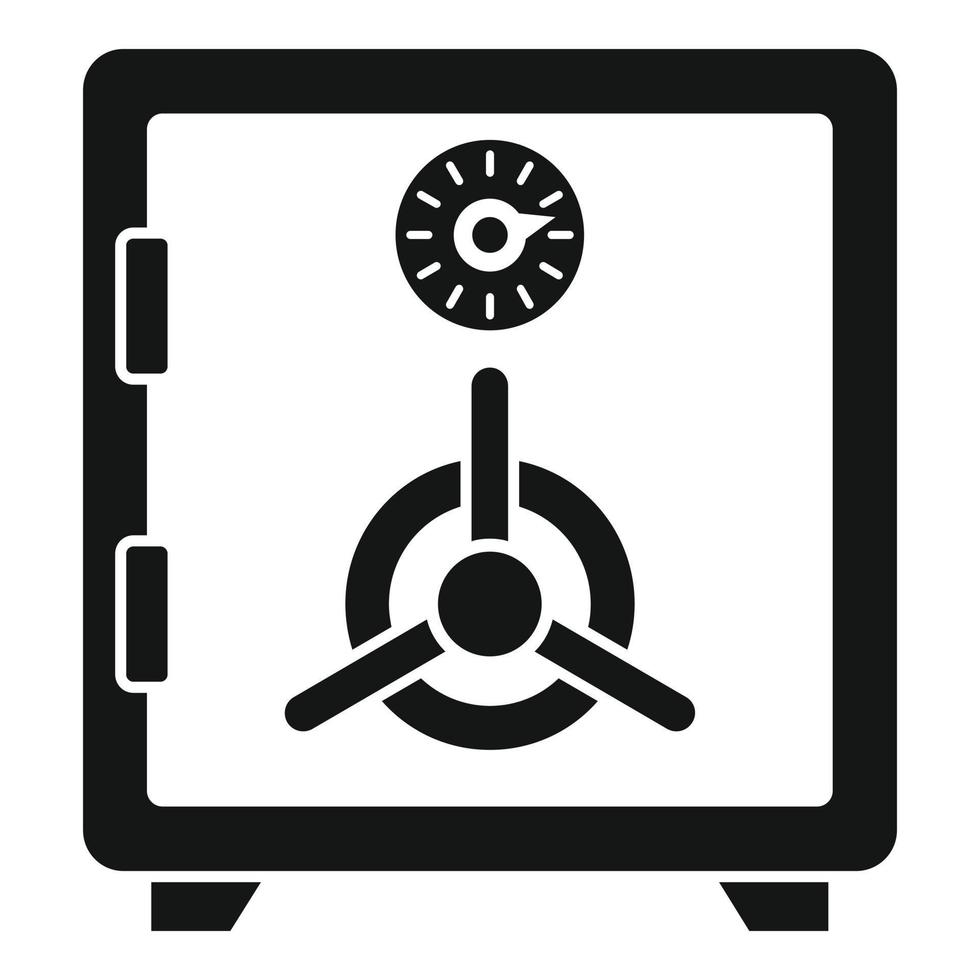 Storage money safe icon, simple style vector