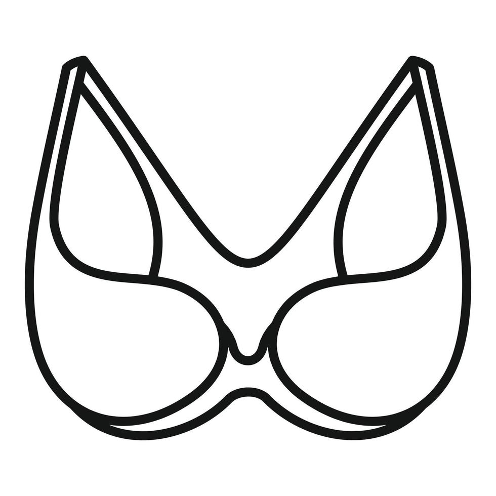 Knickers bra icon, outline style vector