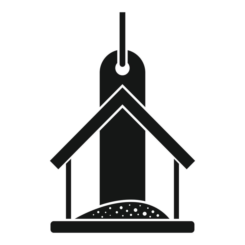 Food bird feeders icon, simple style vector
