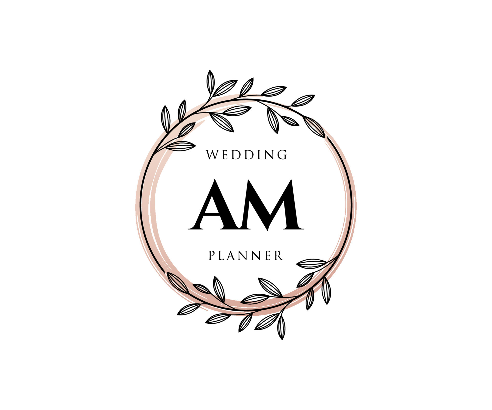 MA Initials letter Wedding monogram logos collection, hand drawn modern  minimalistic and floral templates for Invitation cards, Save the Date,  elegant identity for restaurant, boutique, cafe in vector 15781756 Vector  Art at