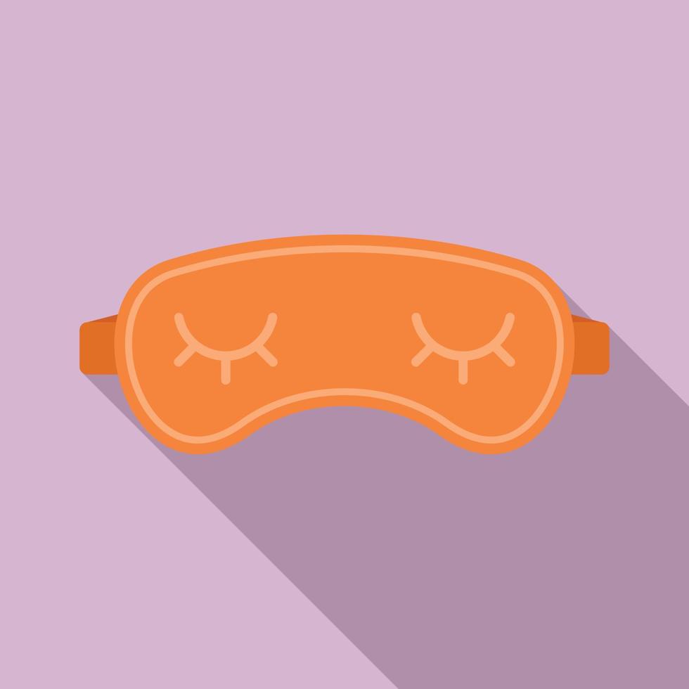Fun sleeping mask icon, flat style vector