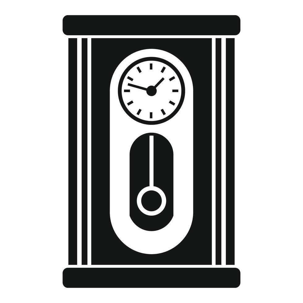 icono de reloj de péndulo en casa, estilo simple vector