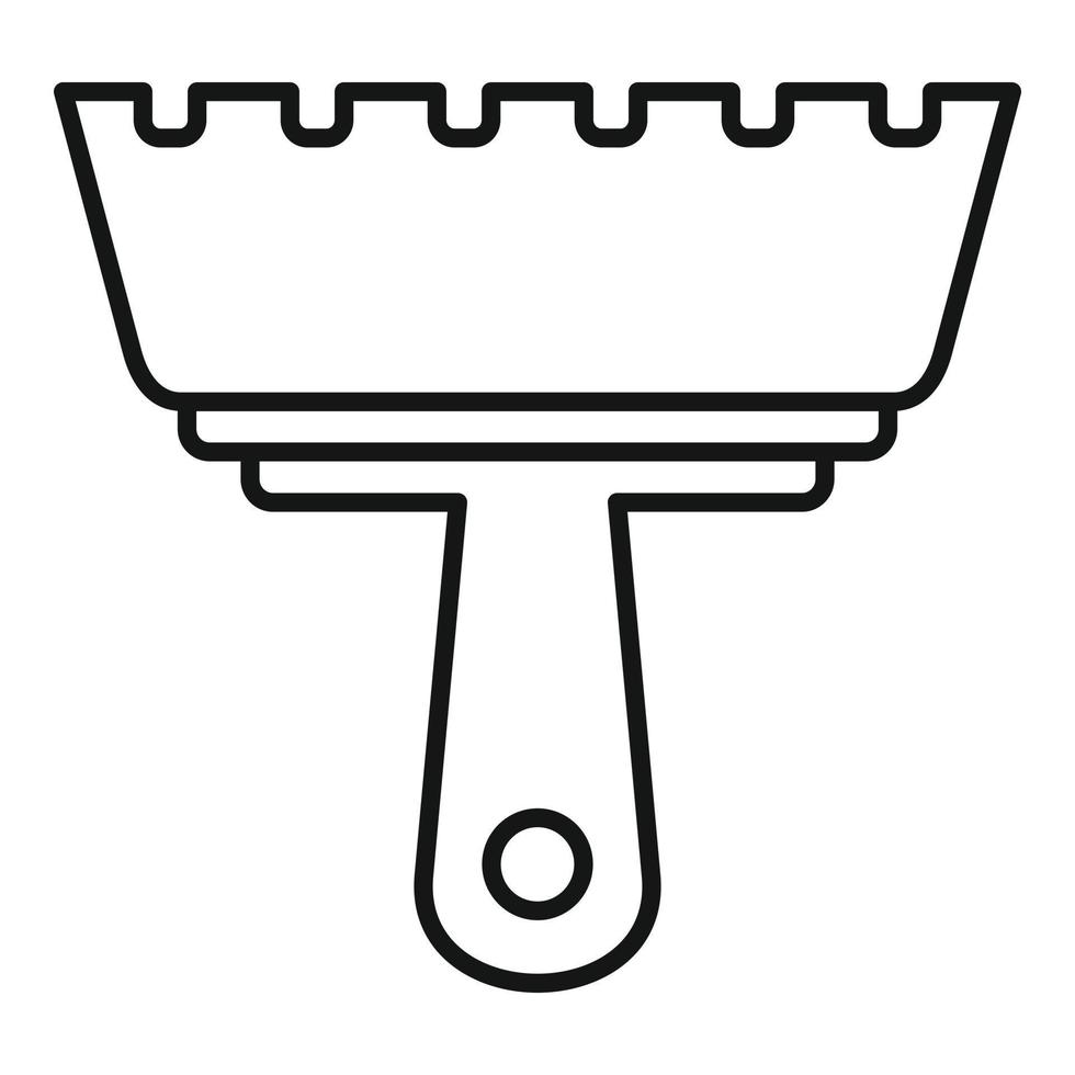 Tiler steel putty icon, outline style vector