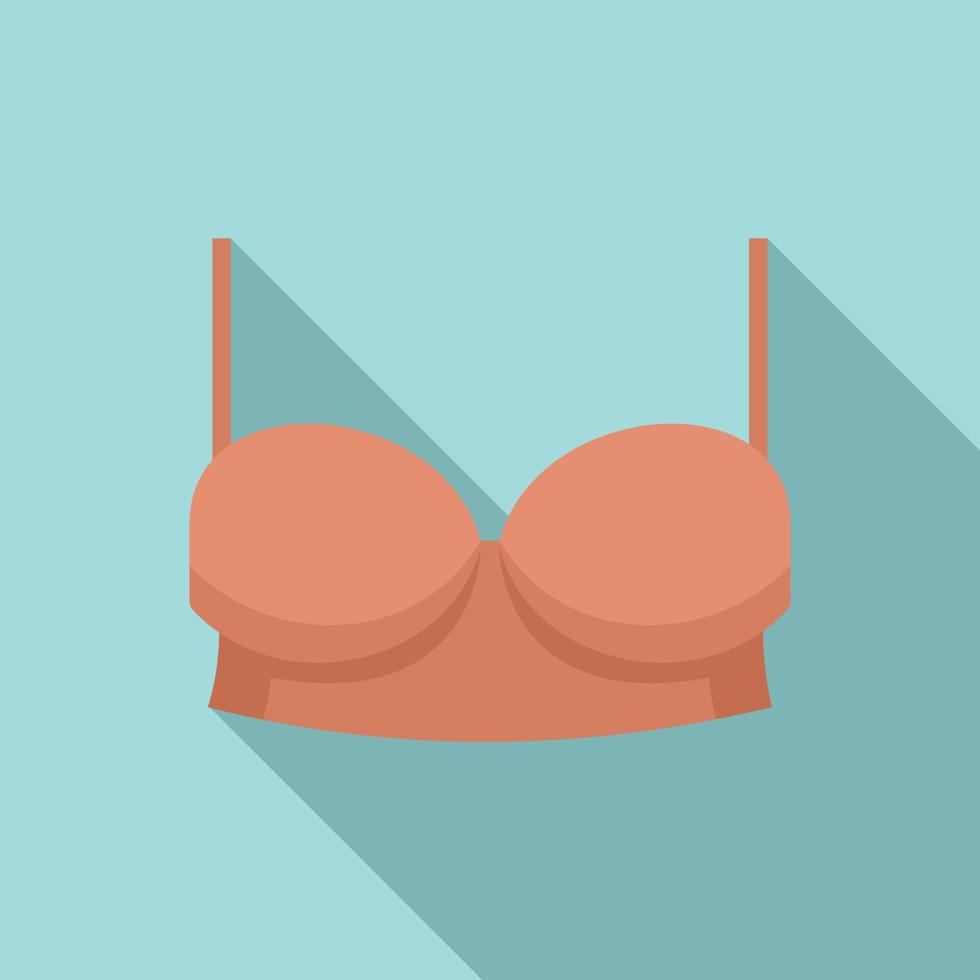 Lingerie bra icon, flat style vector