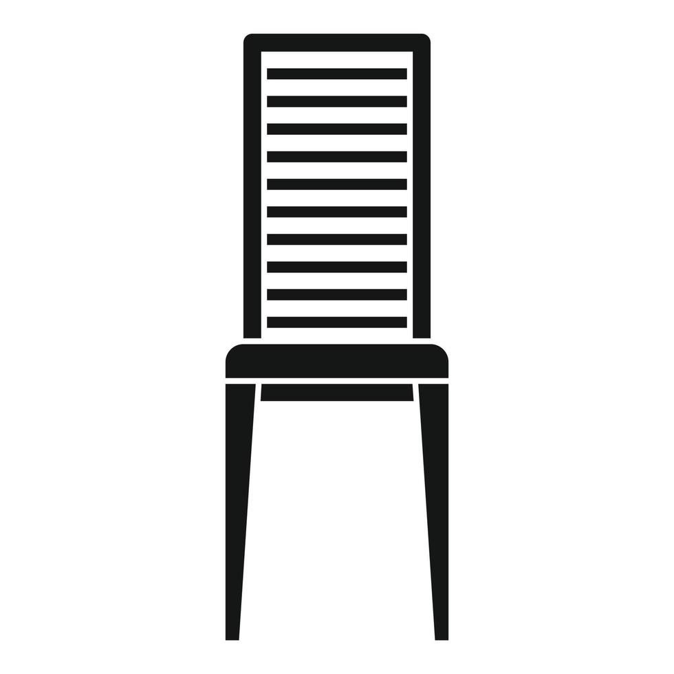 icono de silla de muebles al aire libre, estilo simple vector