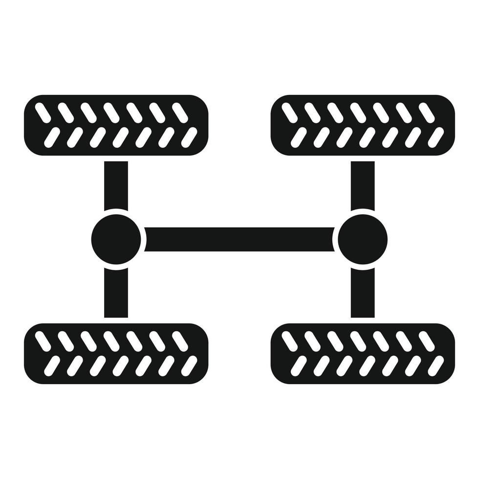 Car chassis icon, simple style vector