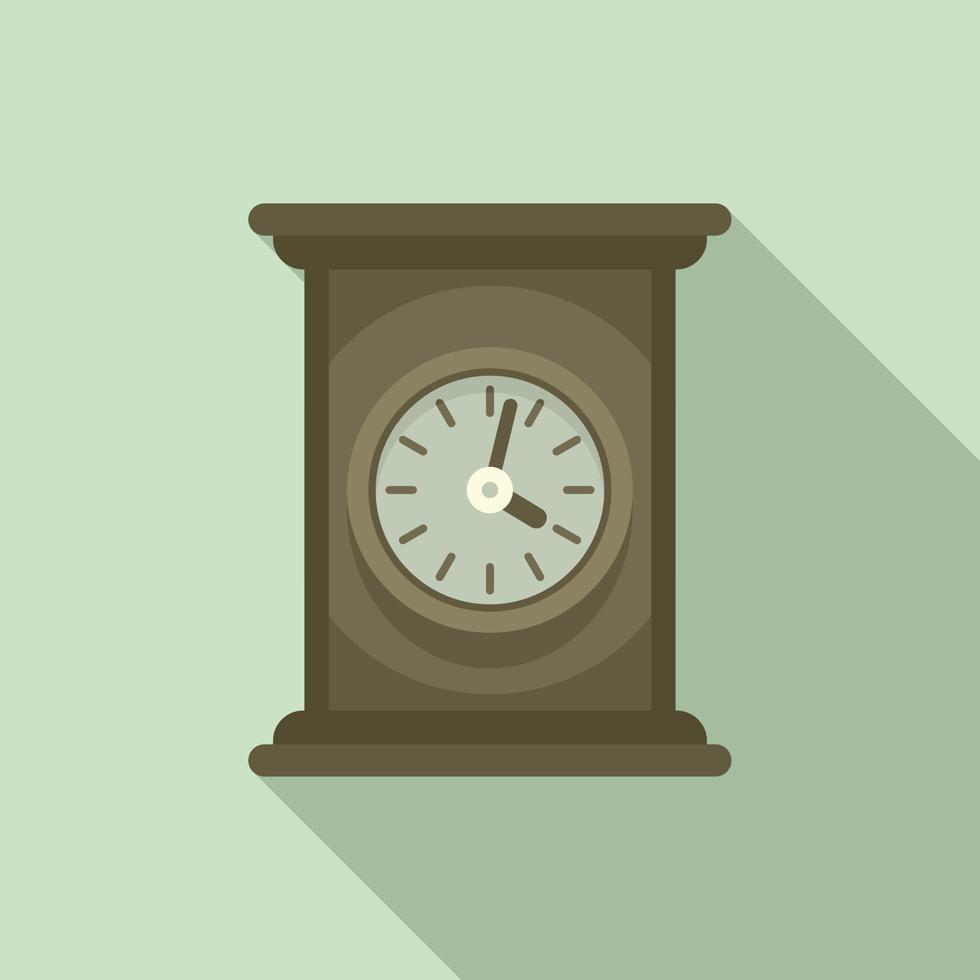 Wood watch repair icon, flat style vector