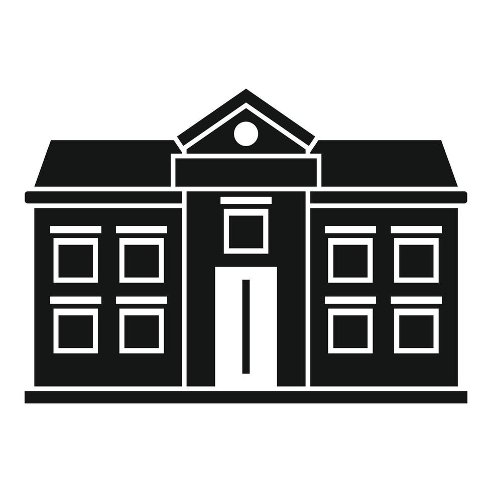 University building icon, simple style vector