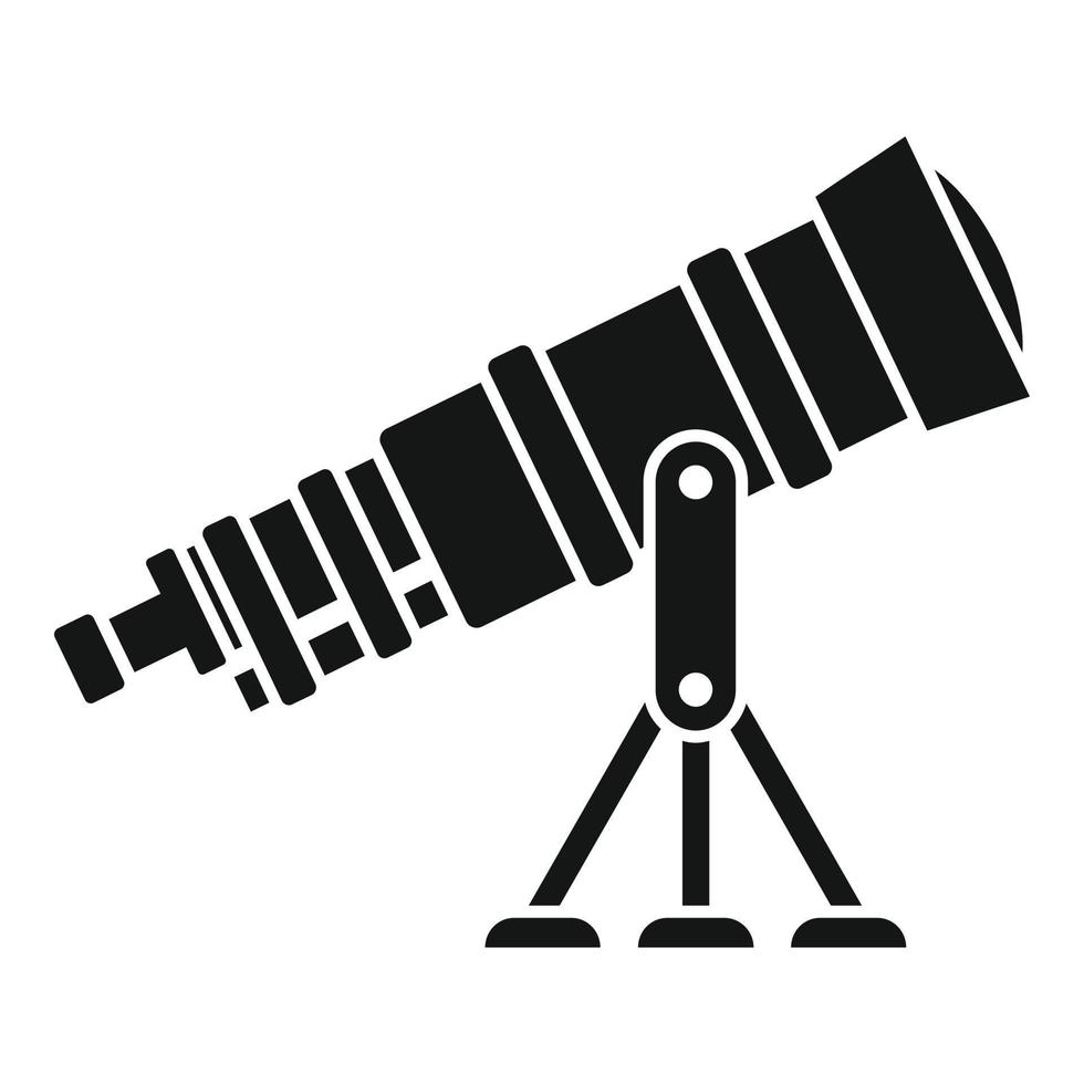 Looking telescope icon, simple style vector