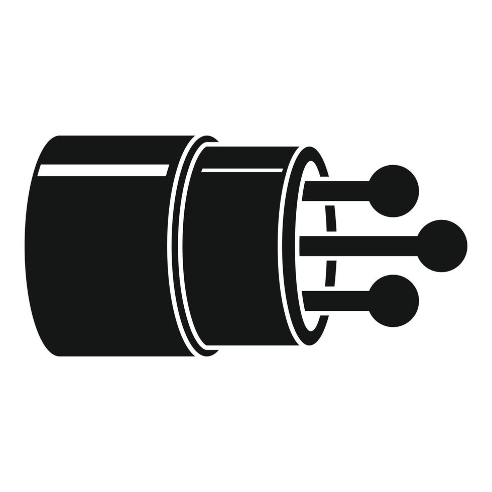 icono de fibra óptica de comunicación, estilo simple vector