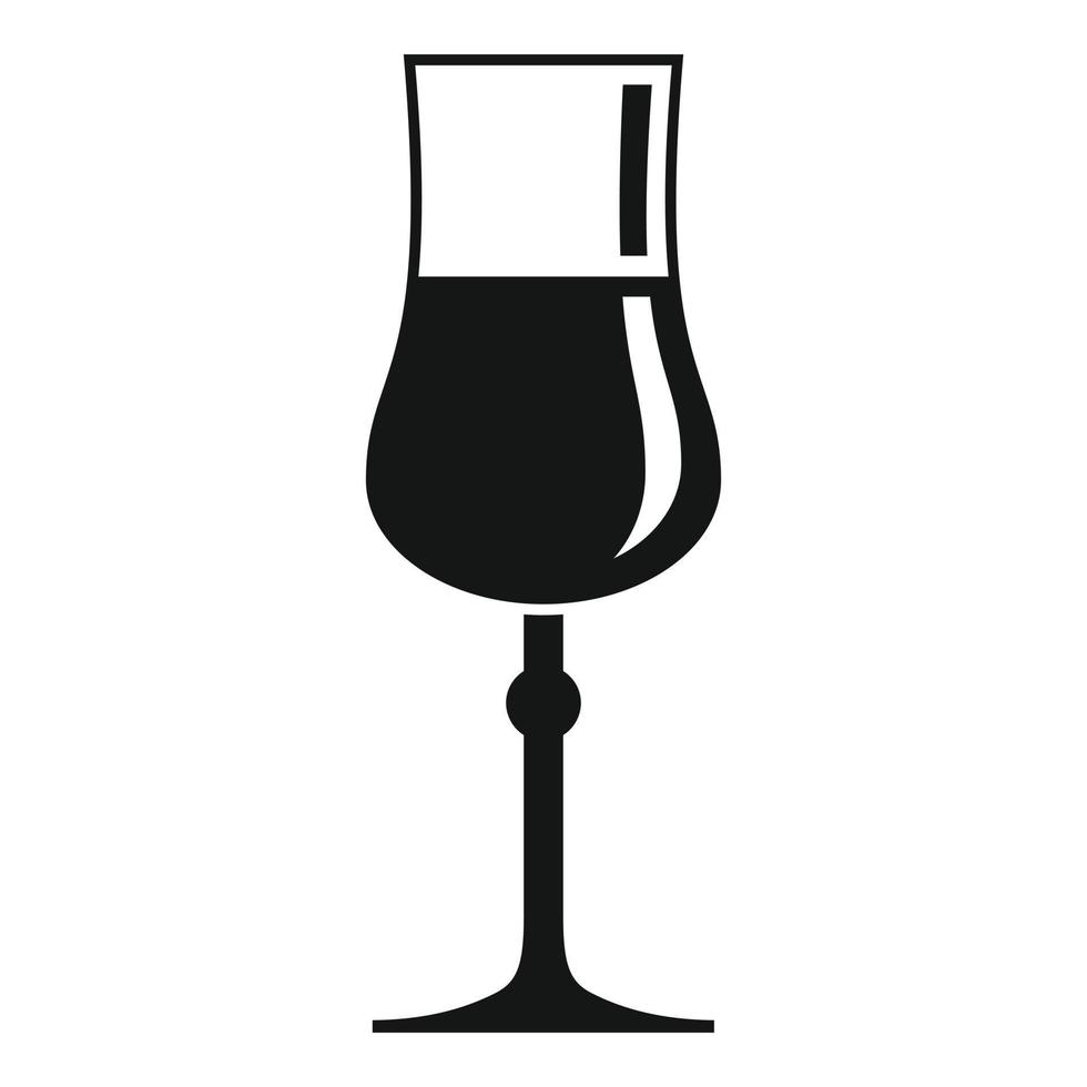 Champagne glass icon, simple style vector