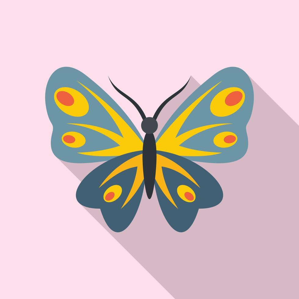 Summer butterfly icon, flat style vector