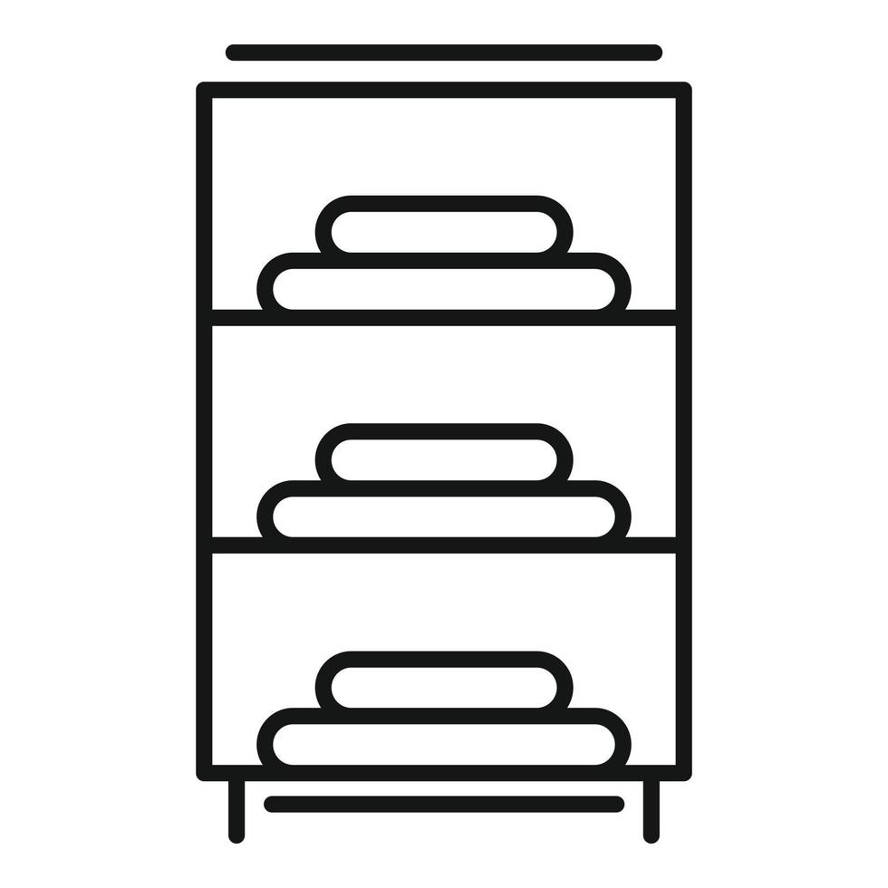 Room shelf icon, outline style vector