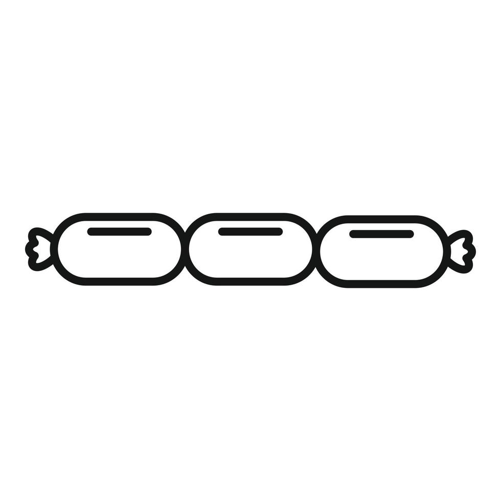Sausage snag icon, outline style vector
