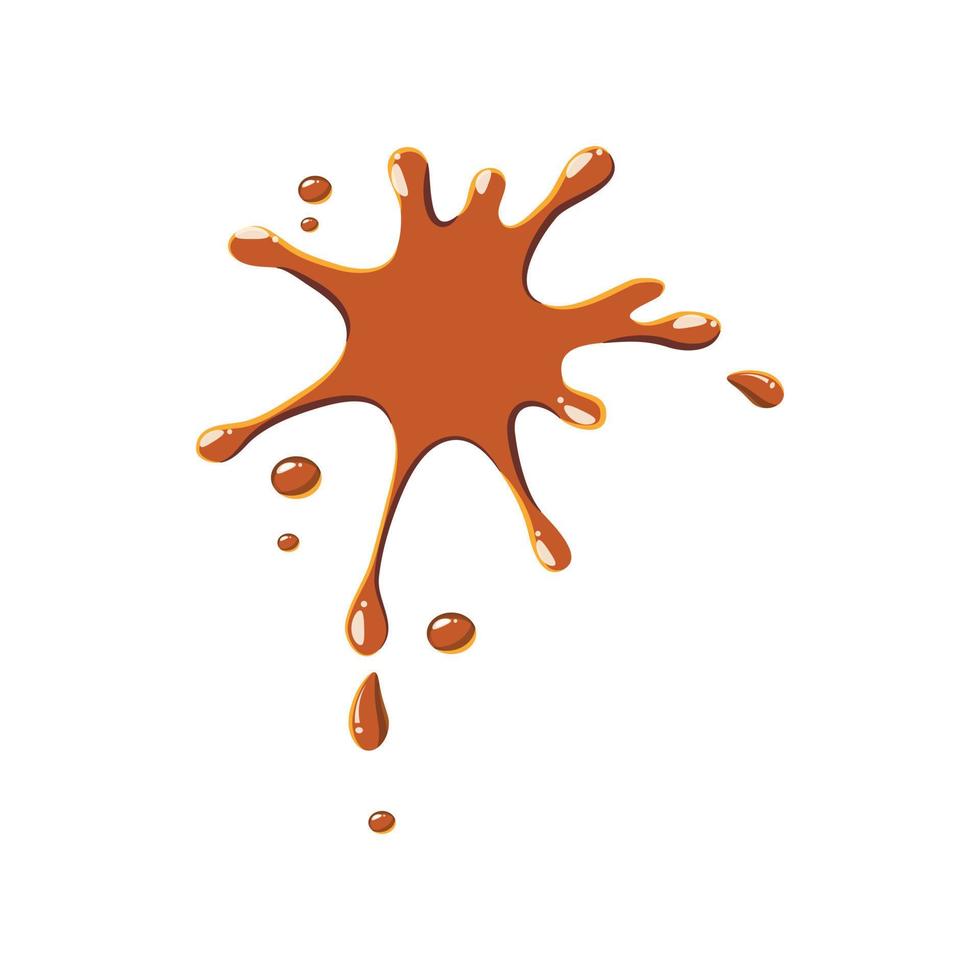 Brown drops of caramel icon vector
