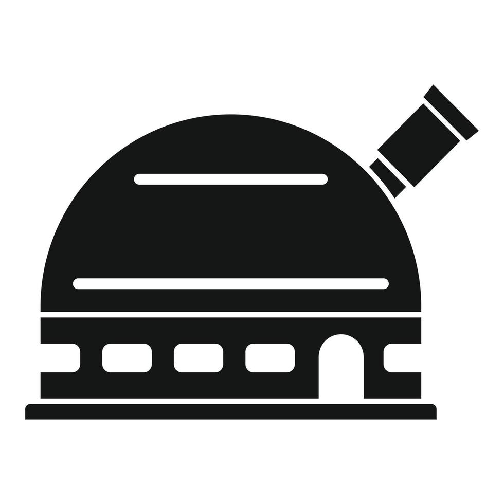Spyglass planetarium icon, simple style vector