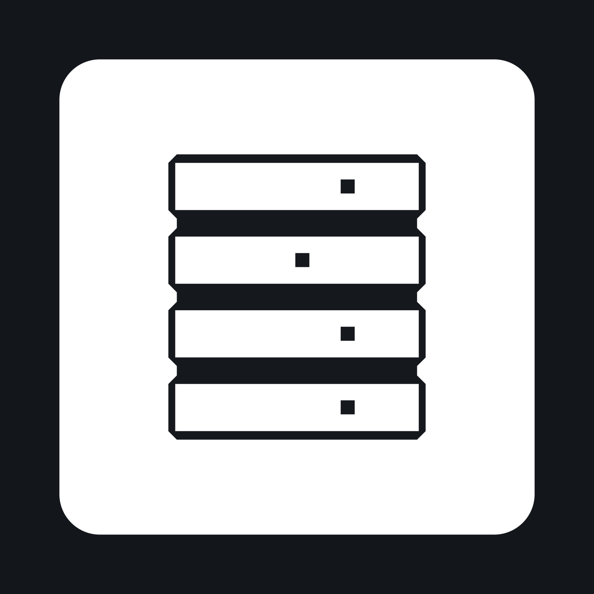 Data storage icon, simple style 14522226 Vector Art at Vecteezy