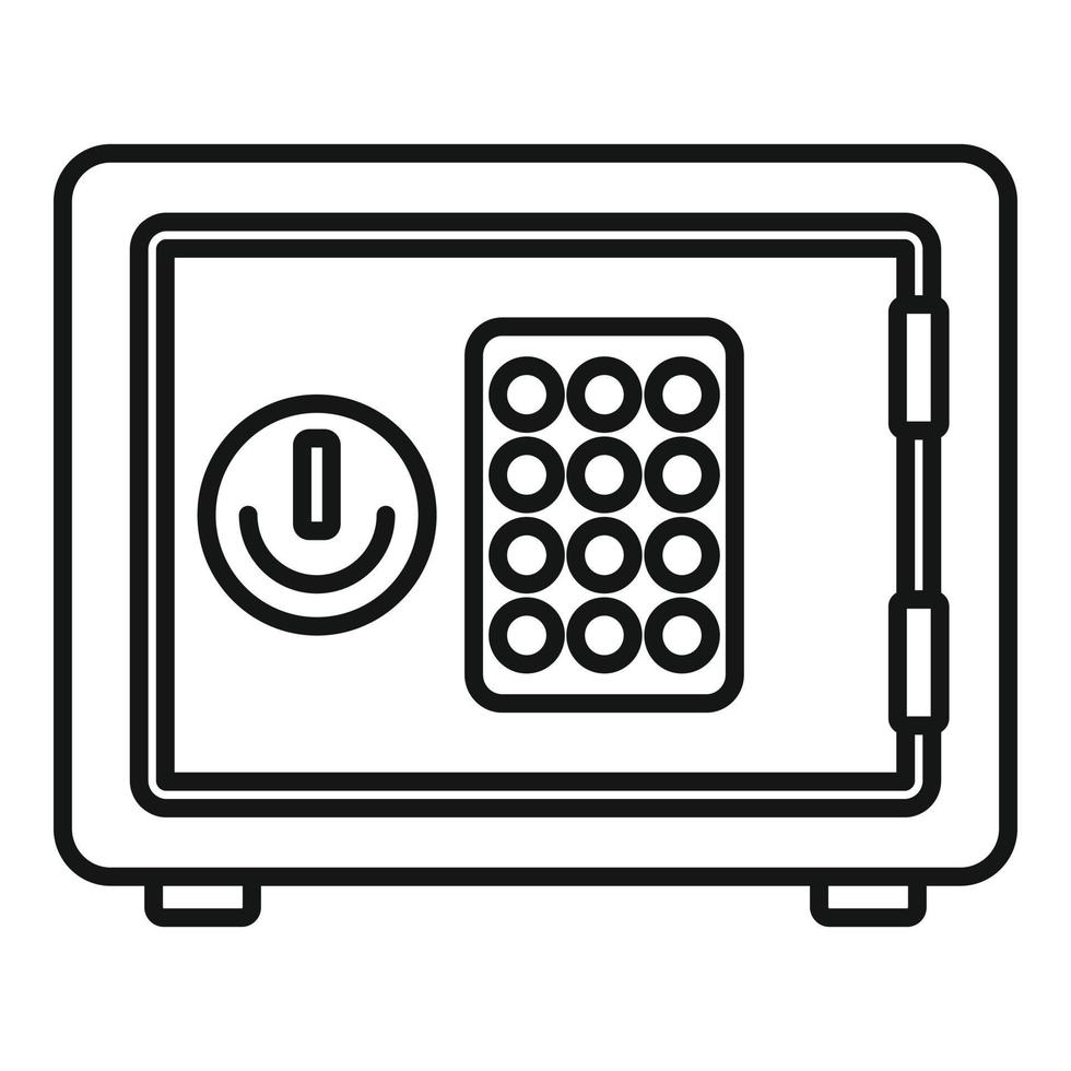 Policeman safe icon, outline style vector