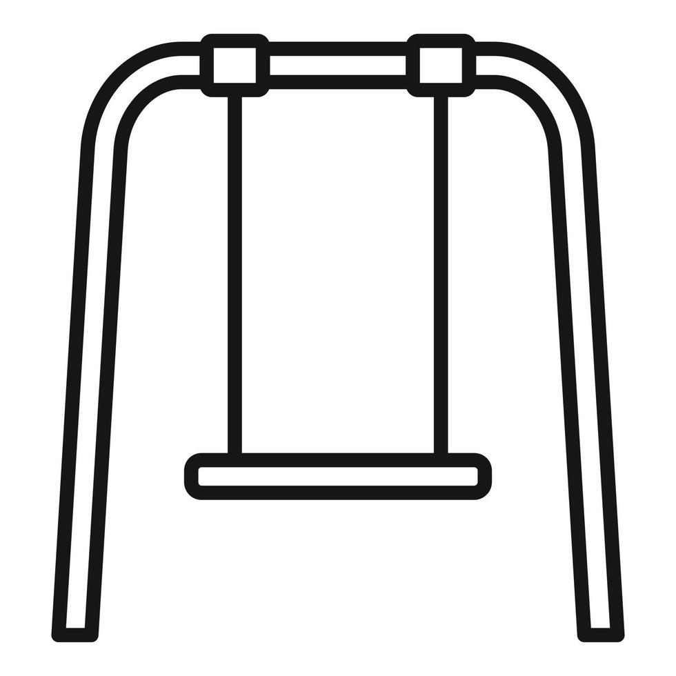 Kid yard swing icon, outline style vector