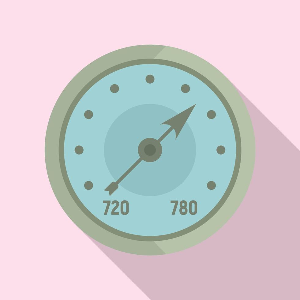 Arrow barometer icon, flat style vector