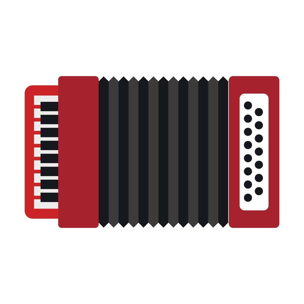 Accordion icon, flat style vector