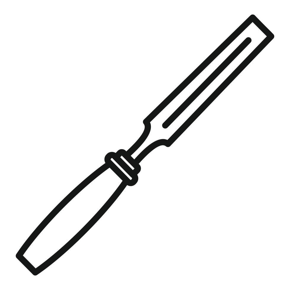 Chisel industry icon, outline style vector