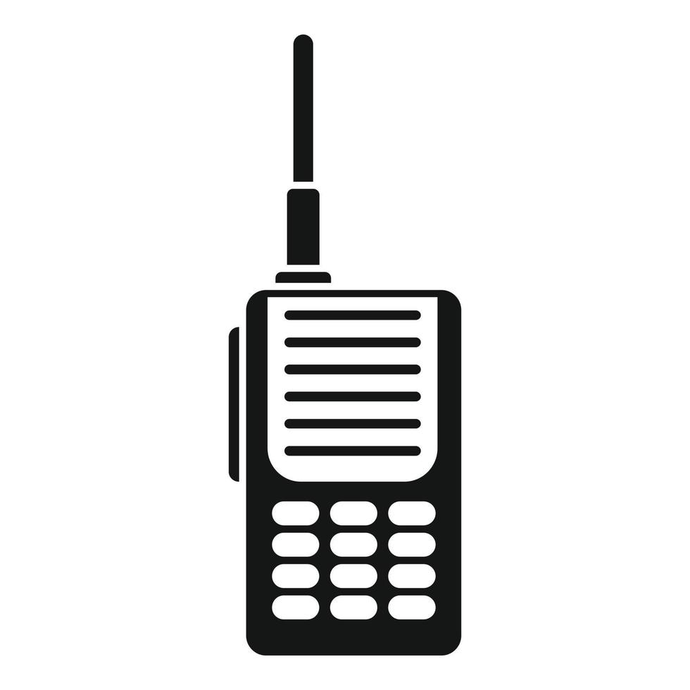 icono de walkie talkie de caza de safari, estilo simple vector