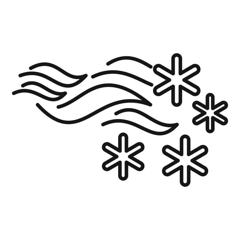 Climate blizzard icon, outline style vector