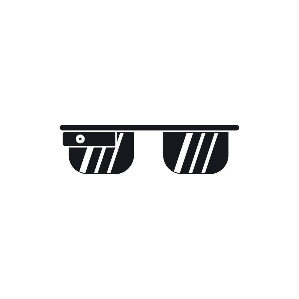 Smart glasses icon, simple style vector