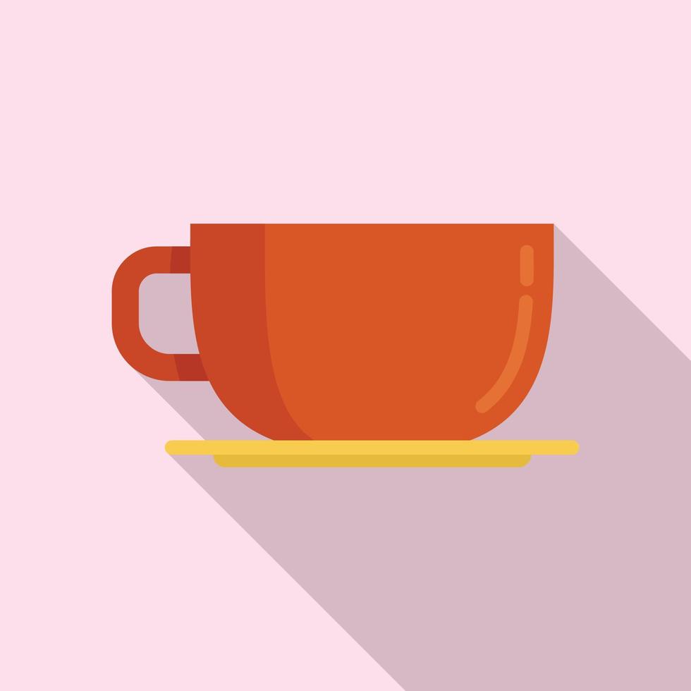 Coffee cup icon, flat style vector