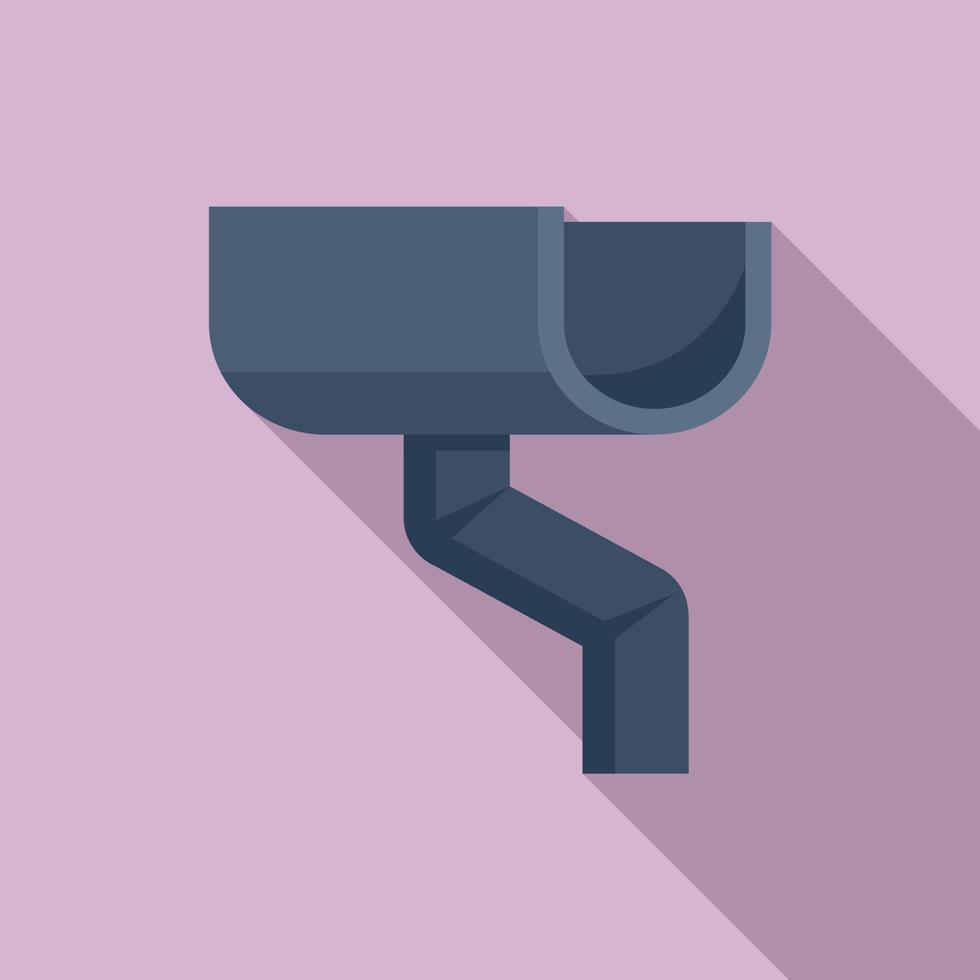 Construction gutter icon, flat style vector