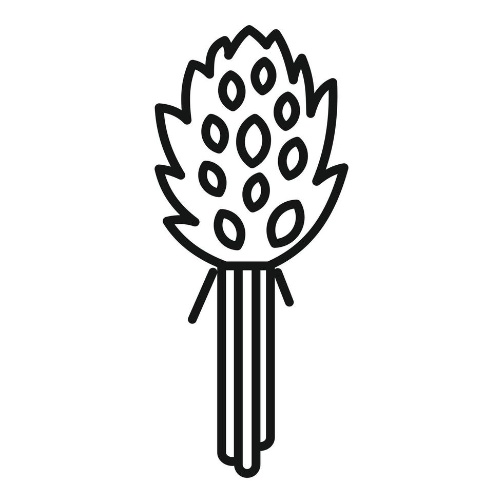 Sauna whisk icon, outline style vector