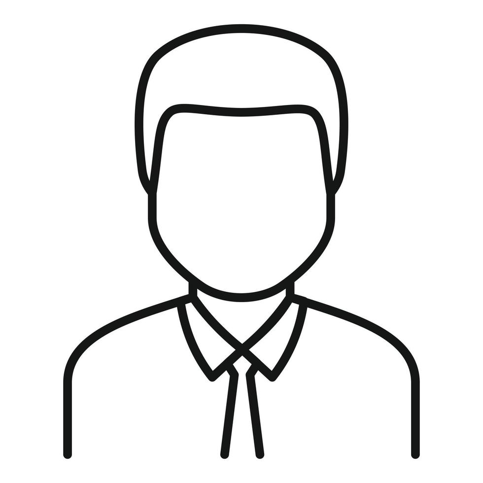 Foreign language teacher icon, outline style vector