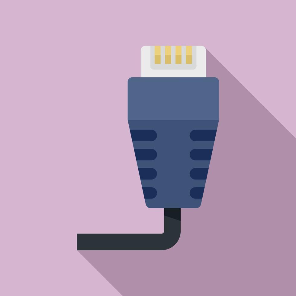 Internet cable icon, flat style vector