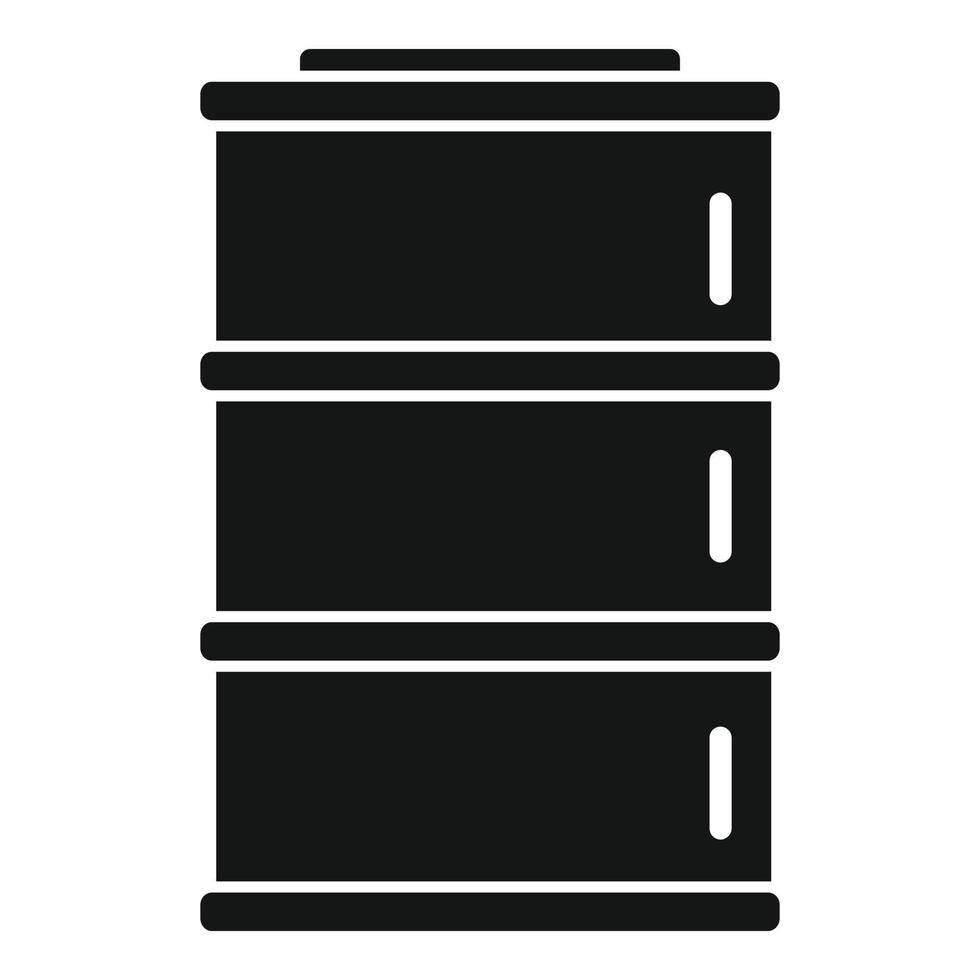 Storage oil barrel icon, simple style vector