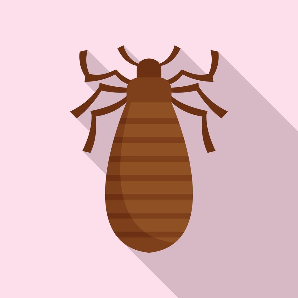 Pest bug icon, flat style vector