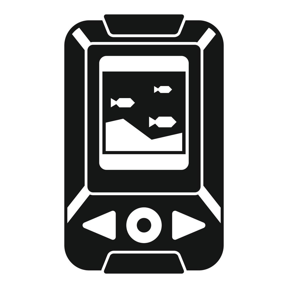 Echo sounder boat icon, simple style vector