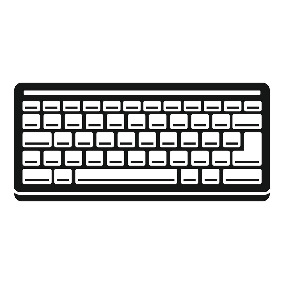 Hardware keyboard icon, simple style vector