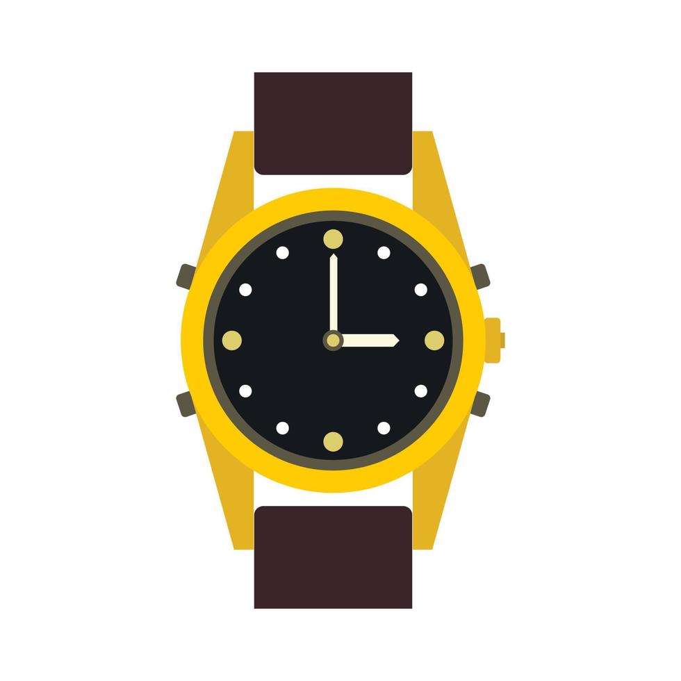 icono de reloj de pulsera, estilo plano vector