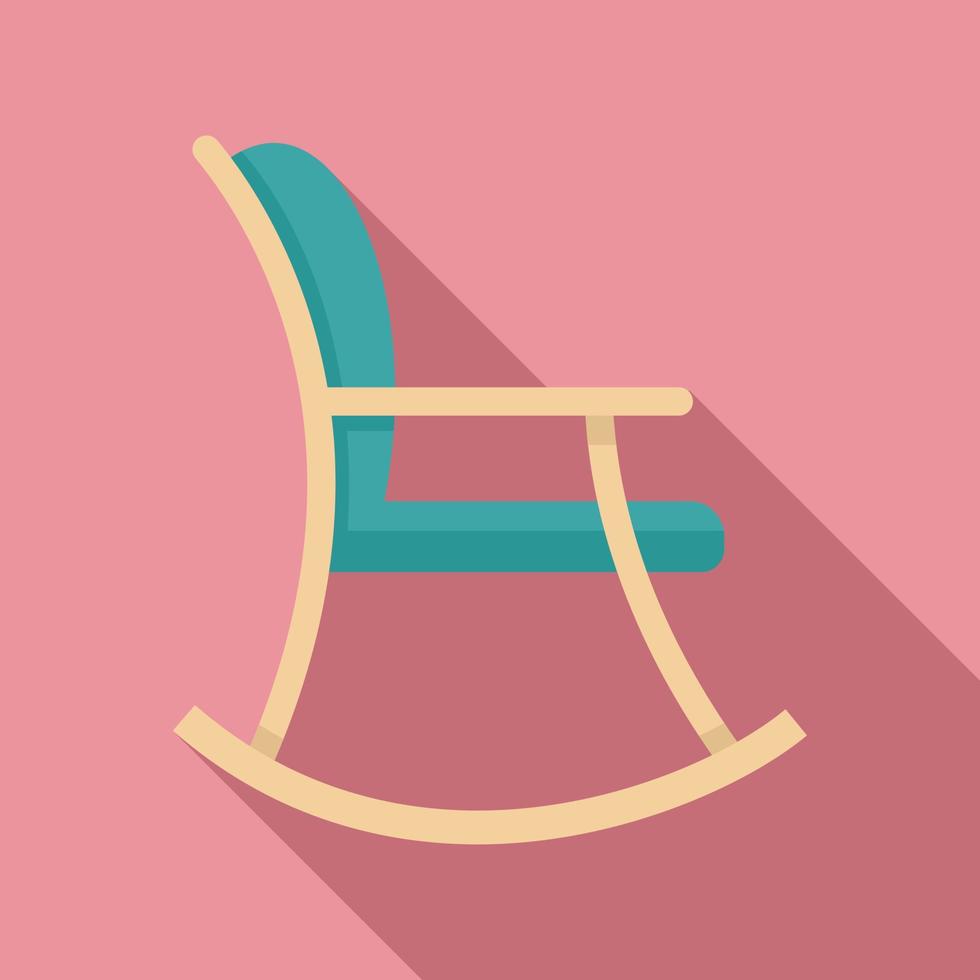 Mother rocking chair icon, flat style vector