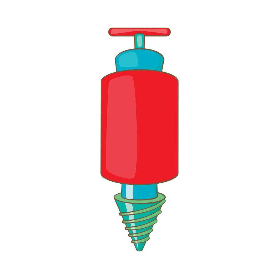 icono de martillo neumático, estilo de dibujos animados vector