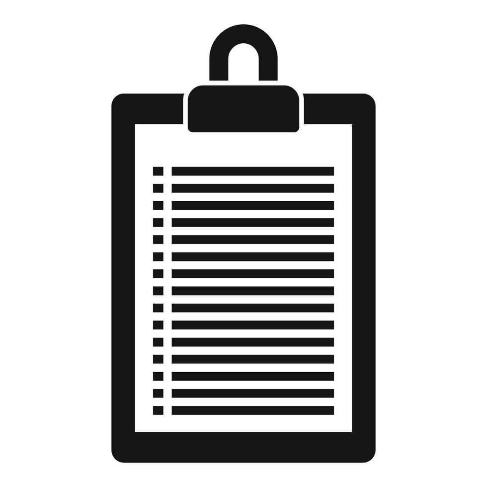 Storage card list icon, simple style vector