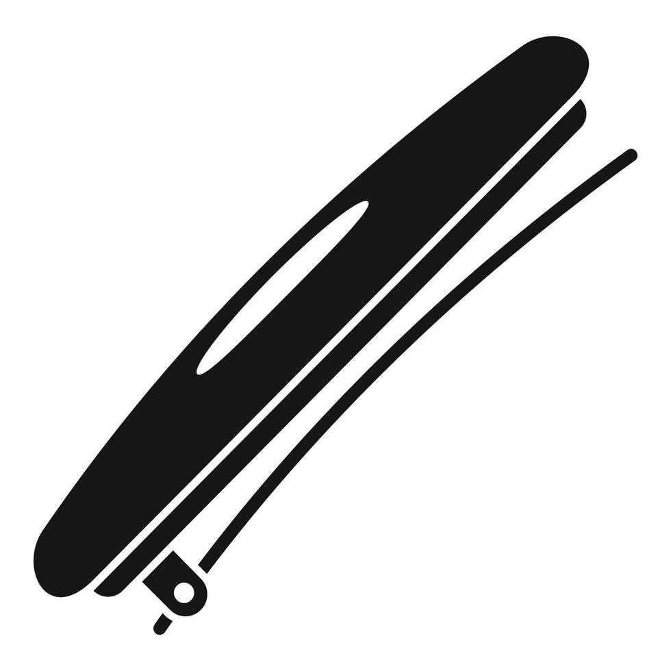 Clips barrette icon, simple style vector