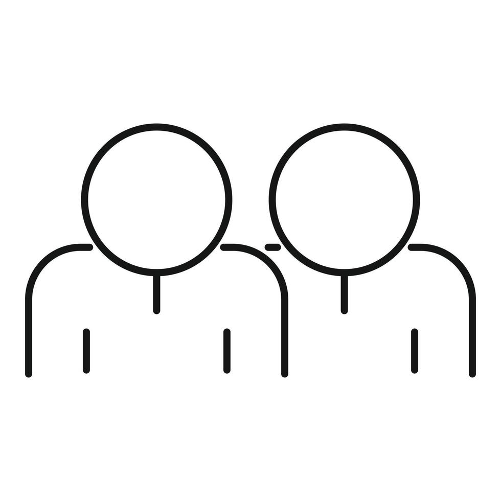 Stop racism integrity icon, outline style vector