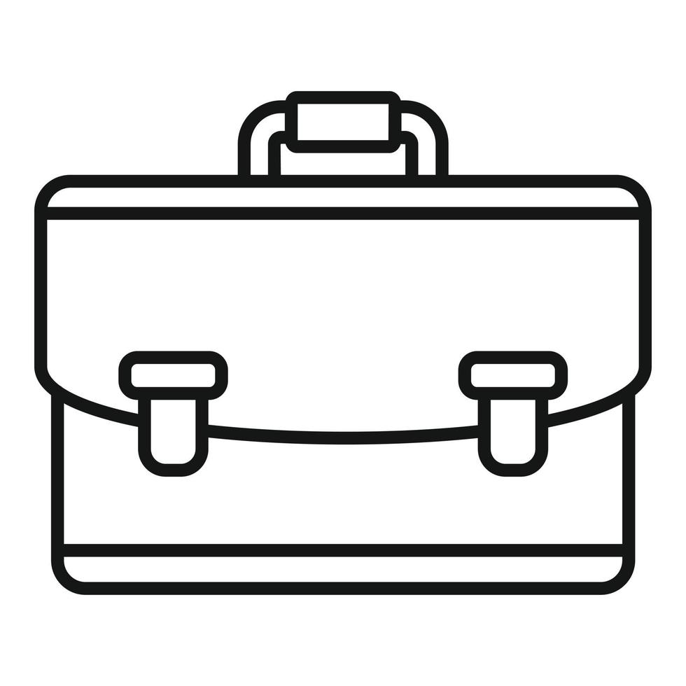 Notary briefcase icon, outline style vector