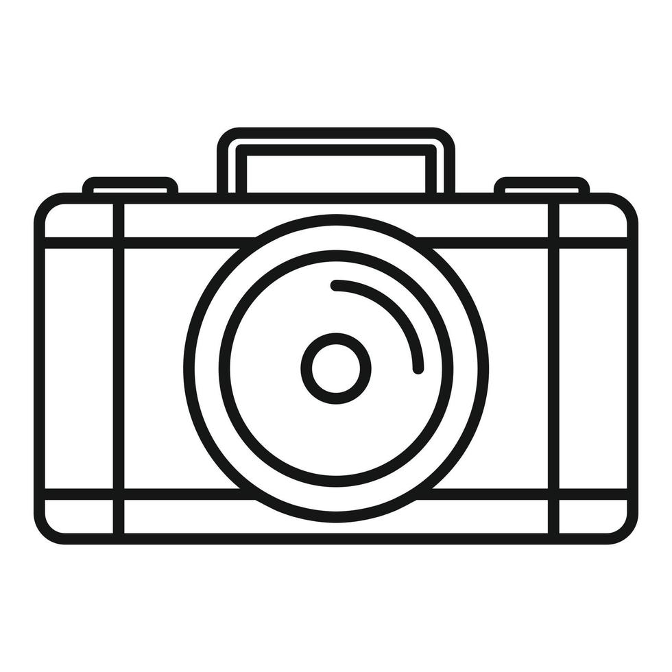 Safari hunting camera icon, outline style vector