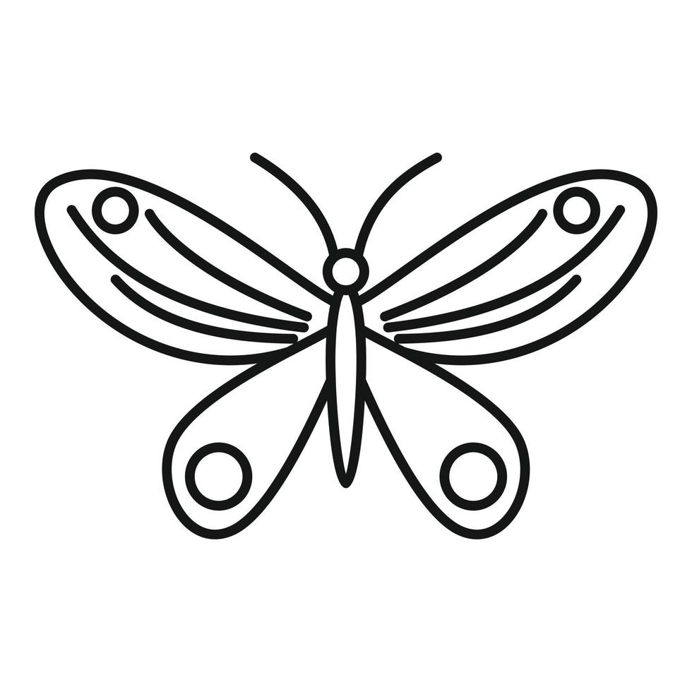 icono de mariposa de la isla, estilo de contorno vector