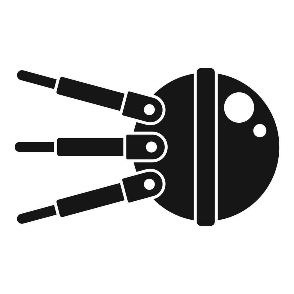 Radio satellite icon, simple style vector