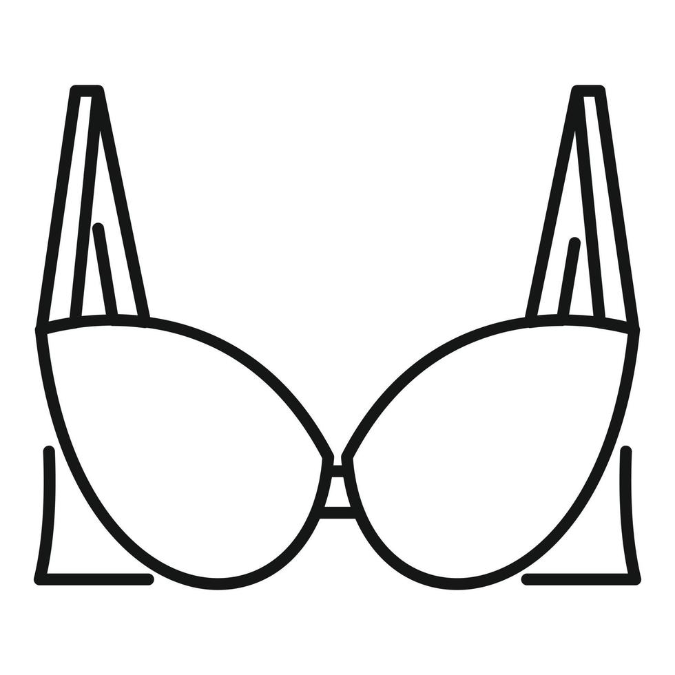 Cup bra icon, outline style vector