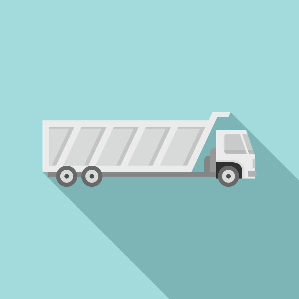 Tipper icon, flat style vector